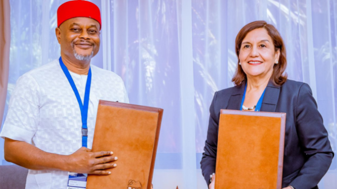 Minister-of-Innovation-Science-and-Technology-Uche-Nnaji-and-Cubas-Minister-of-Science-Technology-and-Environment-Elba-Montoya-687x400